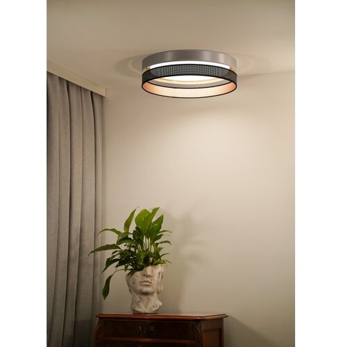  Duolla-LED plafonsko svetlo ROLLER DUO SH. LED/24W/230V prečnik 45 cm srebrna/crna Slike