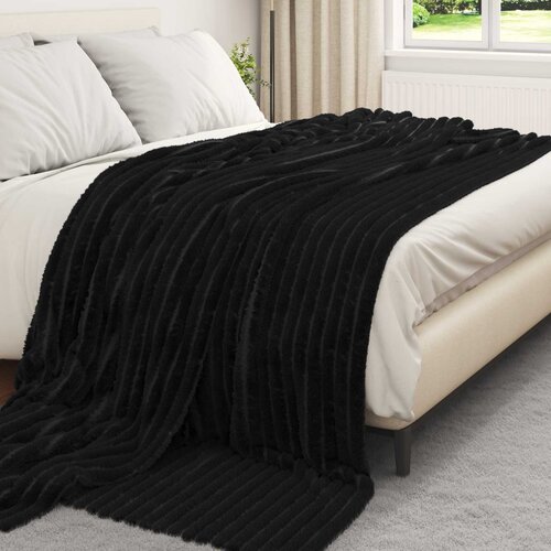  Pokrivači za bacanje 6 pcs Crna 240 x 220 cm Runo Slike