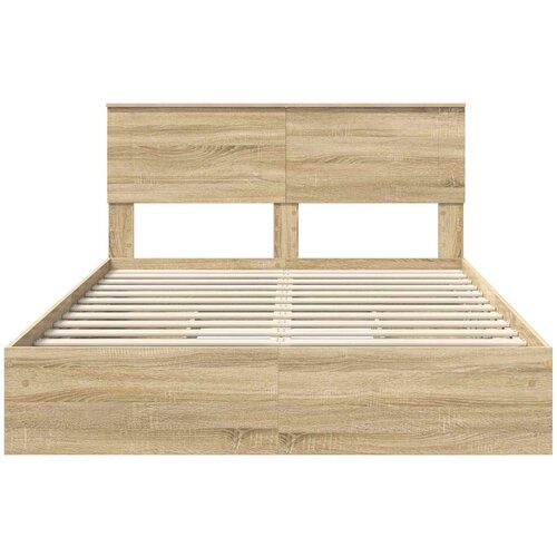  Krevet s od storage Sonoma hrast 140 x 190 cm Konstruirano drvo Slike