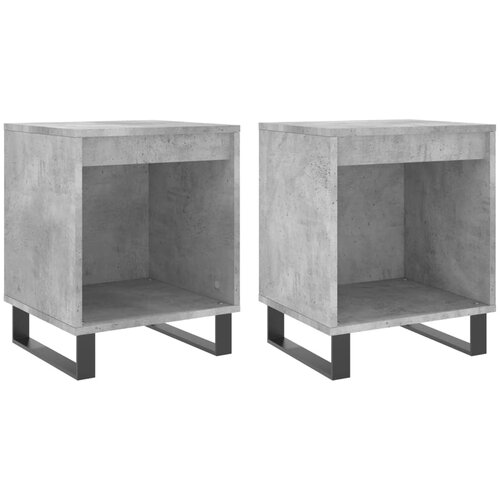 Maison Chic Dvo delni komplet Nočne omarice - Nočne mize betonsko siva 40x35x50 cm inženirski les, (21688397) Slike