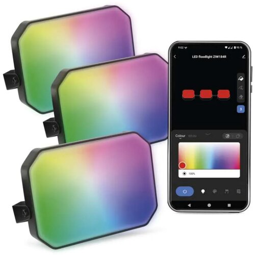 Emos ziw184r Gosmart led reflektor 14w rgb ic dimabilni wi-fi set 3 komada ( 3587 ) Slike