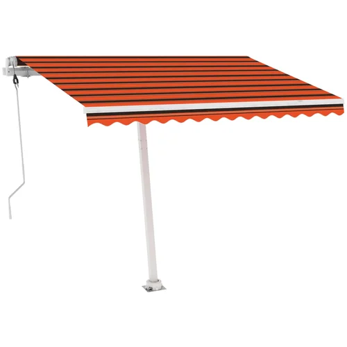 vidaXL Prostostoječa avtomatska tenda 300x250 cm oranžna/rjava, (20728842)