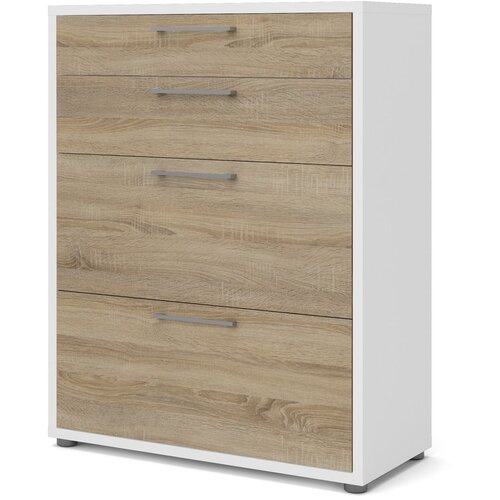 Tvilum Bijela/u prirodnoj boji modularna biblioteka u dekoru hrasta 89x113 cm Prima – Cijene