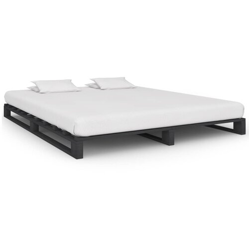  Okvir za krevet od paleta od masivne borovine sivi 180 x 200 cm Cijene