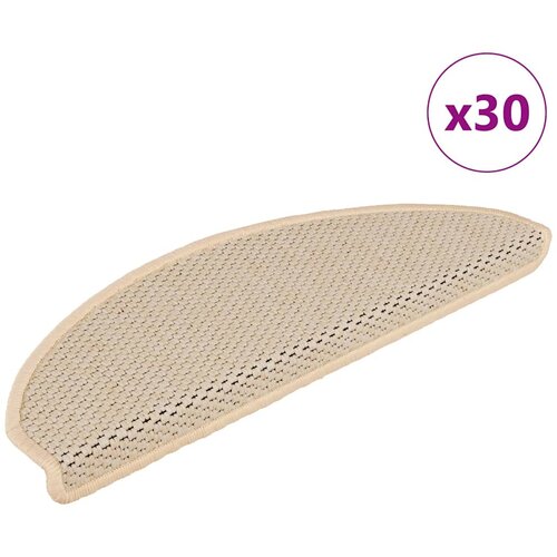 vidaXL Samolepilne preproge za stopnice sisal 30 kos 65x21x4 cm berber Cene