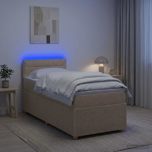  Boxspring krevet s madracem Krem 80 x 200 cm Tkanina Cene