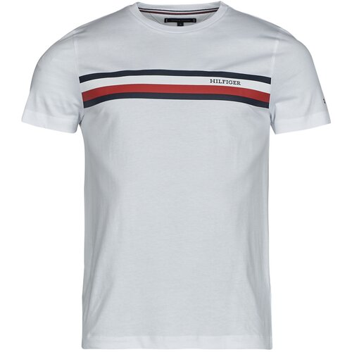 Tommy Hilfiger Majice s kratkimi rokavi RWB MONOTYPE CHEST STRIPE TEE Bela Slike