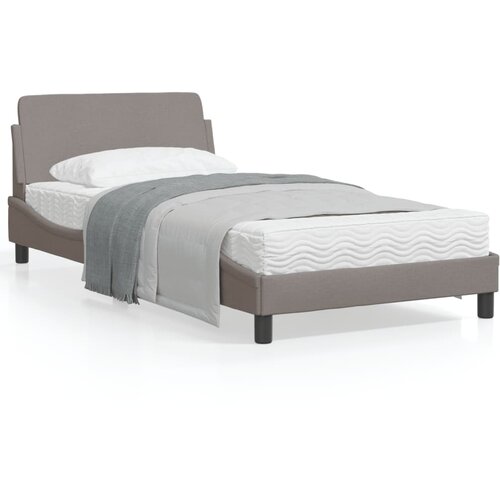 VidaXL Posteljni okvir z vzglavjem taupe 100x200 cm blago Slike