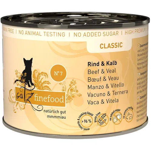 catz finefood pločevinka 6 x 200 g - Govedina & teletina