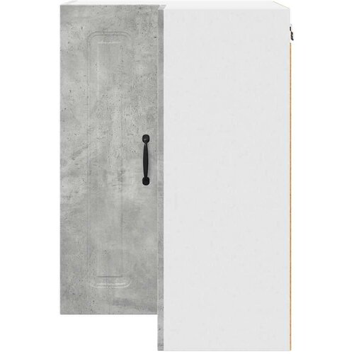VidaXL Zidni kuhinjski ormarić s policom Betonski sivi 57 x 57 x 80 cm Slike