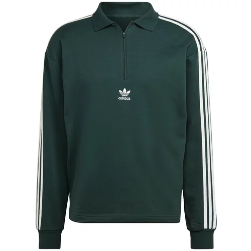 Adidas Sweater majica 'Adicolor 3-Stripes ' smaragdno zelena / bijela