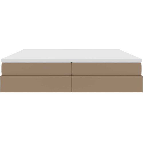  Krevet s madracem i skladi&amp;scaron;tem Boja cappuccina 200 x 200 cm Slike