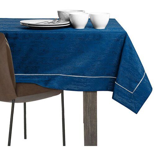 AmeliaHome Stolnjak Vesta s man&amp;scaron;etom i obrubom 140x160 cm, indigo Slike
