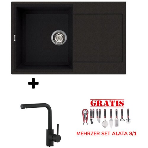  Sudoper Elleci Easy 300 + slavina SHR L Nero Cene