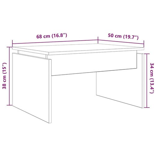 vidaXL Stol za kavu staro drvo 68 x 50 x 38 cm od iverice Cene