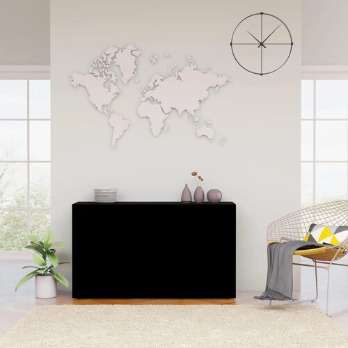 The Living Store Komoda črna 120x36x69 cm iverna plo&amp;scaron;ča - Komoda, (21662006) Slike
