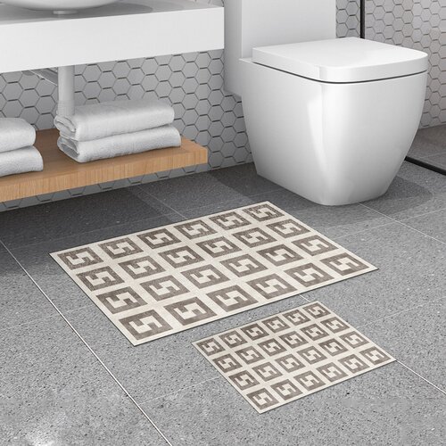 Hanah home set 2 prostirke za kupatilo Bež-Krem Slike