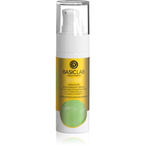 BasicLab Dermocosmetics Esteticus revitalizacijska emulzija za obraz z antioksidacijskim učinkom 30 ml Slike