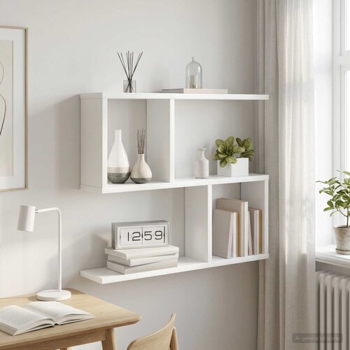  Polica na zidu 60 x 12 x 50,5 cm Konstruirano drvo Slike