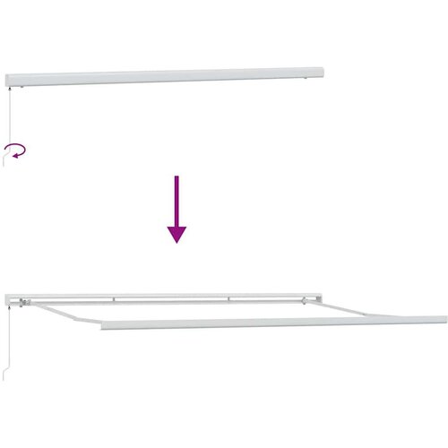 VidaXL Tenda na ručno uvlačenje bordo 400 x 300 cm Slike