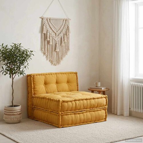  Modularna sofa žuta 70x70x36 tkanina Cene