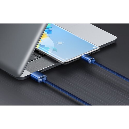 Baseus Crystal Shine kabel USB na USB-C 5A100W1.2m (plavi) Slike