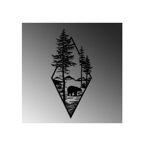 Wallxpert dekorativni metalni zidni pribor bear black v2 Slike