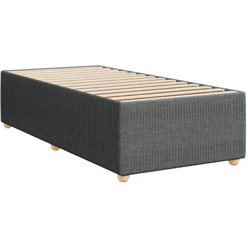  Krevet s oprugama i madracem tamnosivi 90 x 190 cm od tkanine Slike