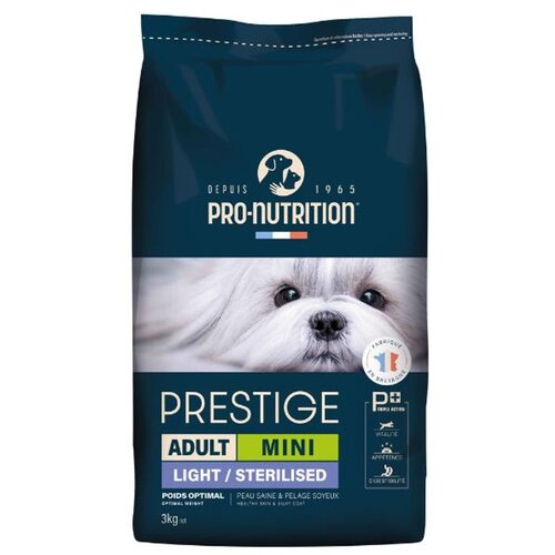  Pro nutrition prestige dog adult light sterilised mini 3 kg Cene