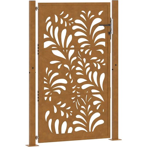 vidaXL Vrtna vrata 105x155cm preperevanje oblikovanje jeklenimi valovi, (22058306) Cene