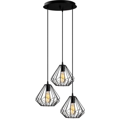 Opviq Visilica DIAMOND TRIS crna, metal, promjer 43 cm, visina 117 cm, promjer sjenila 23 cm, visina 21 cm, podesiva visina, E27 40 W, Diamond - 704-S2 Slike