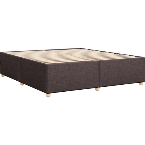 VidaXL Okvir za krevet bez madraca tamnosmeđi 200x200 cm od tkanine Slike