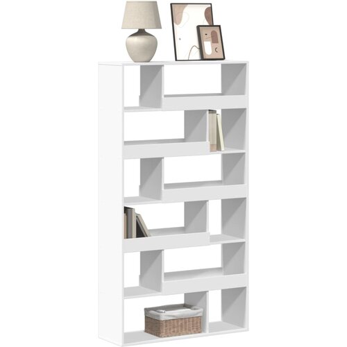 Furnova Knjižna omara bela 100x33x187,5 cm inženirski les, (21932602) Slike
