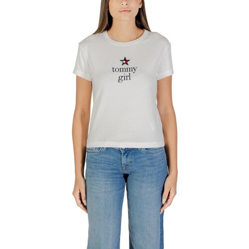 Tommy Hilfiger TOMMY GIRL GRAPHIC T DN0DN00067 Bijela Slike
