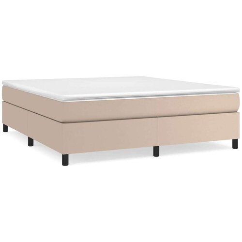  Kreveta s oprugama boja cappuccina 160x200cm umjetna koža Slike