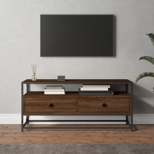The Living Store TV omarica rjav hrast 100x35x45 cm inženirski les - TV Omarica, (21375338) Slike