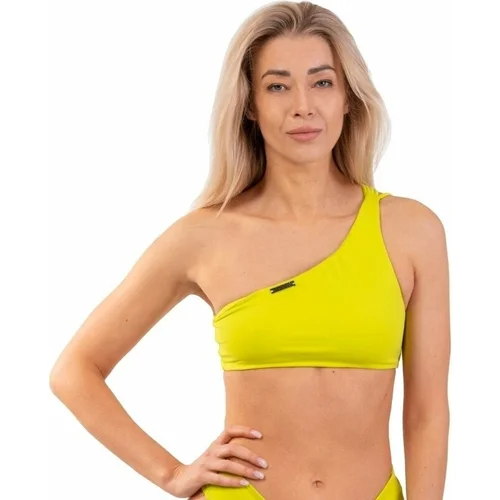 NEBBIA One Shoulder Bandeau Bikini Top Green S