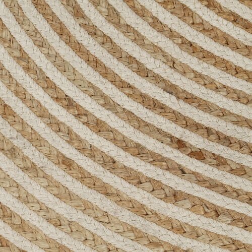  Ručno rađeni tepih od jute sa spiralnim uzorkom bijeli 90 cm Slike