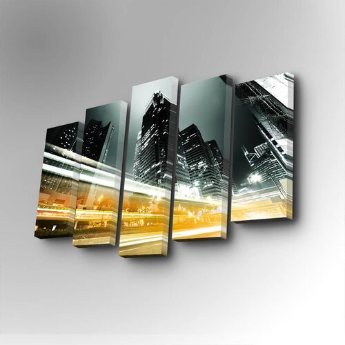 Wallity 5PUC-054 multicolor decorative canvas painting (5 pieces) Cene