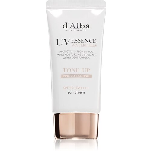 D&amp;#039;Alba Waterfull Pink Correcting Tone-Up Sun Cream krema za sunčanje za lice za sjaj i hidrataciju SPF 50+ 50 ml Slike