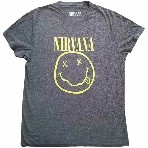 Nirvana Majica Yellow Smiley Flower Sniffin' Brindle XL