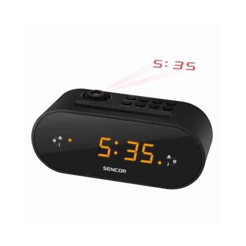 Sencor FM radio alarm sa projektorom vremena SRC 3100 B crni Slike