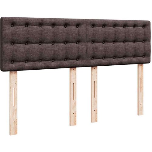 Otomanski krevet s madracem i LED tamnosmeđi 140x190 cm tkanine Slike