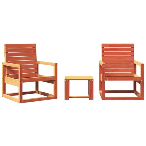 Maison Chic Seti vrtnega pohištva - Vrtna garnitura - Vrtni pohištvo set 3-delna voščeno rjava trdna borovina, (21809141) Cene