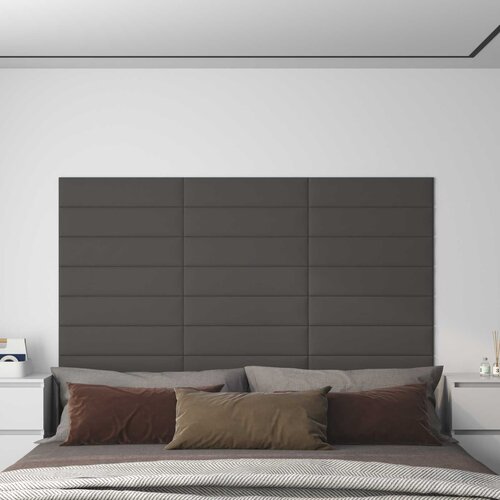  Zidna uzglavlja 12 pcs Tamno siva 60 x 15 cm tkanina Cijene