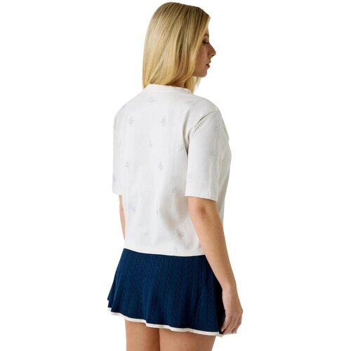 Guess Majice s kratkimi rokavi SILVY 4G SS CN T-SHIRT V6GI18 K2985 Bela Slike
