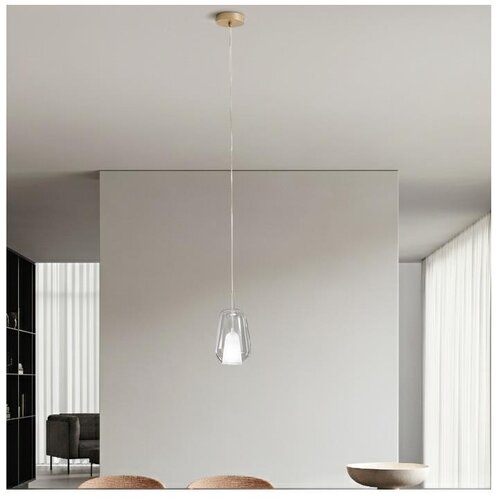  Ondaluce - Visilica na sajli THELMA 1xE27/15W/230V prečnik 19 cm zlatna/prozirna Cene