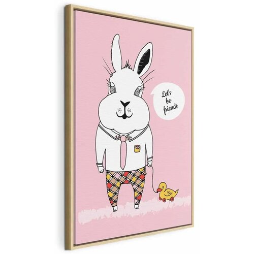  Slika - Rabbit\'s Friend (1 Part) Vertical 80x120 U prirodnom drvenom okviru Cijene