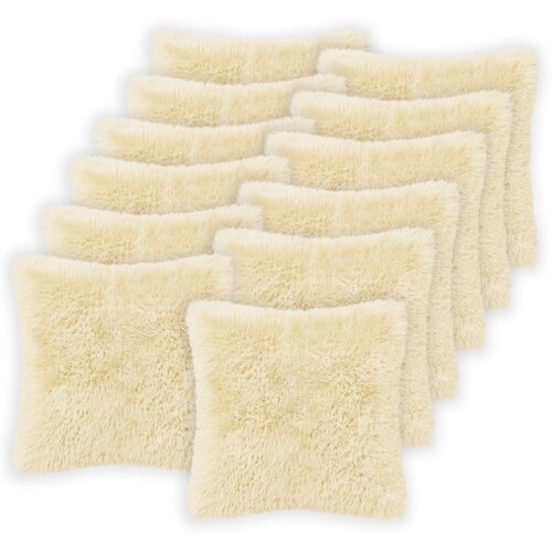  Presvlaka za jastuk 12 pcs HEERLEN Krem 50 x 50 cm PV flis Cene