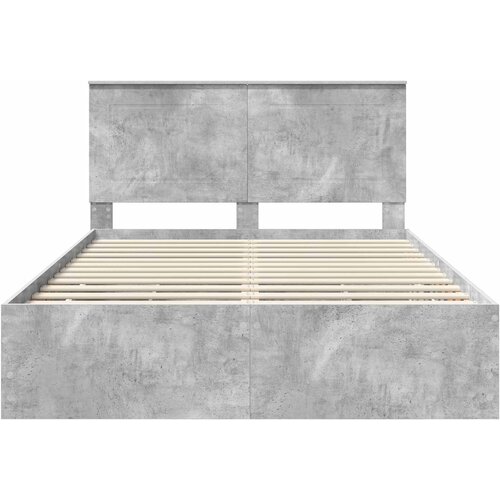  Krevetna konstrukcija s ladicama Betonski sivi 140 x 190 cm Slike